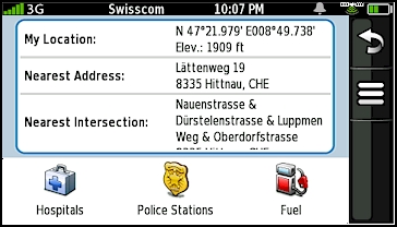 GARMIN nuvifone G60 - Current Position