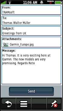 GARMIN nuvifone G60 - Email - New Message