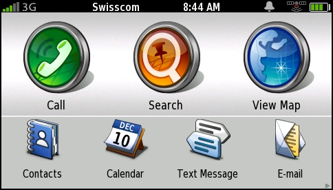 GARMIN nuvifone G60 - Main Menu in Landscape Mode