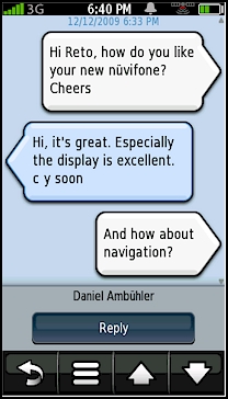 GARMIN nuvifone G60 - Text Message