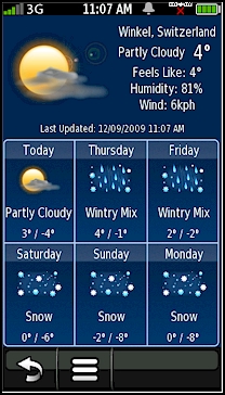 GARMIN nuvifone G60 - Weather