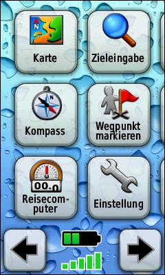 GARMIN Oregon 200 Hauptmenu (1 von 4)