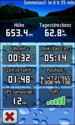 GARMIN Oregon 400t Trip Computer Freizeit-Modus