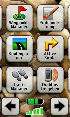 GARMIN Oregon 550t Hauptmenu (3 von 5)