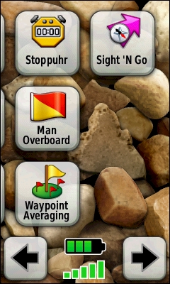 GARMIN Oregon 550t Hauptmenu (5 von 5)