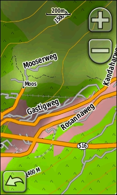 GARMIN Oregon 550t topografische Europakarte, Beispiel St. Anton am Arlberg, Oesterreich