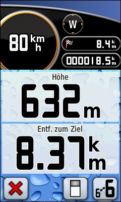 GARMIN Oregon 550t Trip Computer grosse Felder